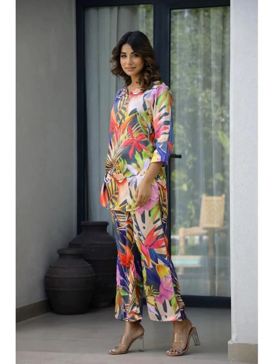 Label Flavia Multicolor Printed Pant Top Set - None