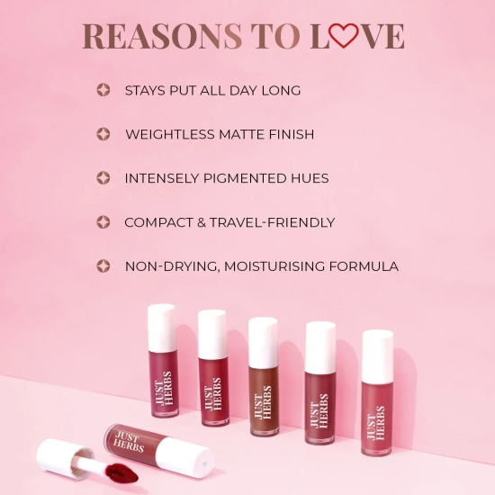 Herb-enriched Matte Liquid Lipstick Combo : Pack of 5*2