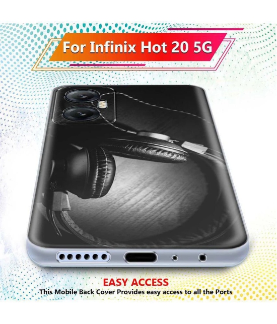 NBOX - Multicolor Silicon Printed Back Cover Compatible For infinix Hot 20 5G ( Pack of 1 )