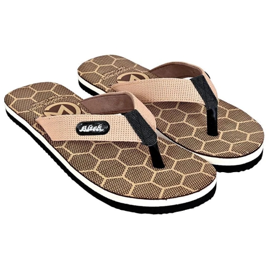 Altek - Brown Mens Thong Flip Flop - None