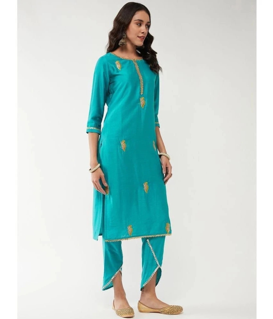 Pannkh Viscose Printed Straight Womens Kurti - Sea Green ( Pack of 1 ) - None