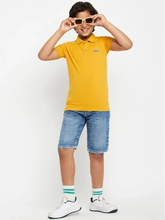 UNIBERRY - Mustard Cotton Blend Boys Polo T-Shirt ( Pack of 1 ) - None