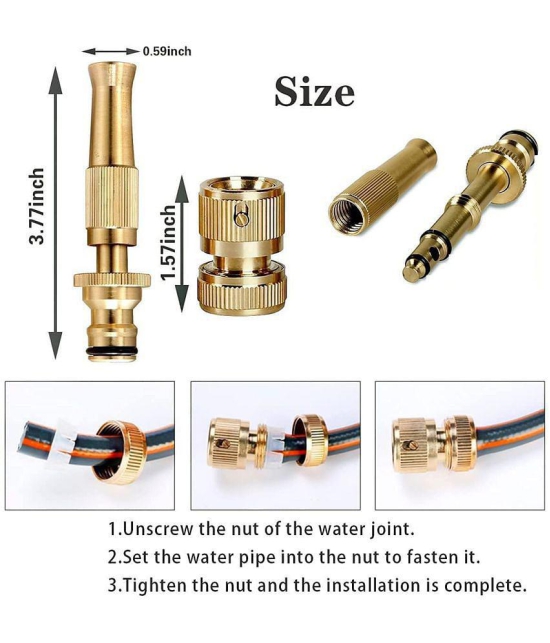 TISYAA - Hose Nozzle ( Pack of 1 ) - Gold