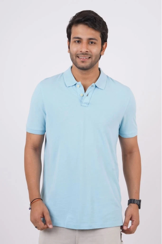 Men's Lt.Blue Solid Polo T-Shirt