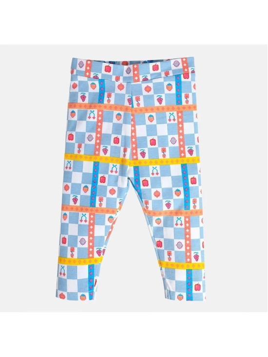 MINI KLUB Blue Cotton Legging For Baby Girl ( Pack of 1 ) - None