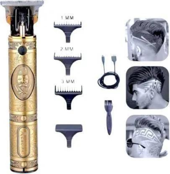 Professional MaxtopT99 Rechargeable cordless Electric Blade Beard Trimmer N72 Trimmer 120 min Runtime 3 Length Settings  (Gold)