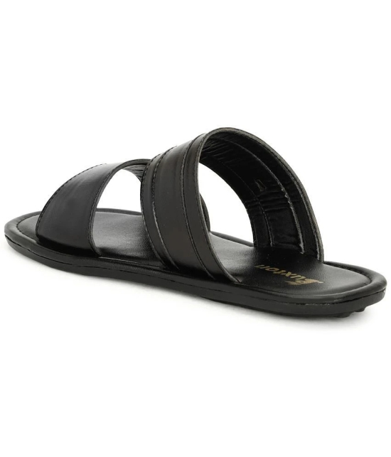 Buxton Black Mens Leather Slipper - None