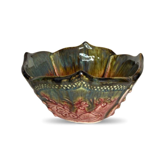 Ceramic Dining Studio Collection Colorful Floral Vintage Ceramic 650ML Serving Bowl