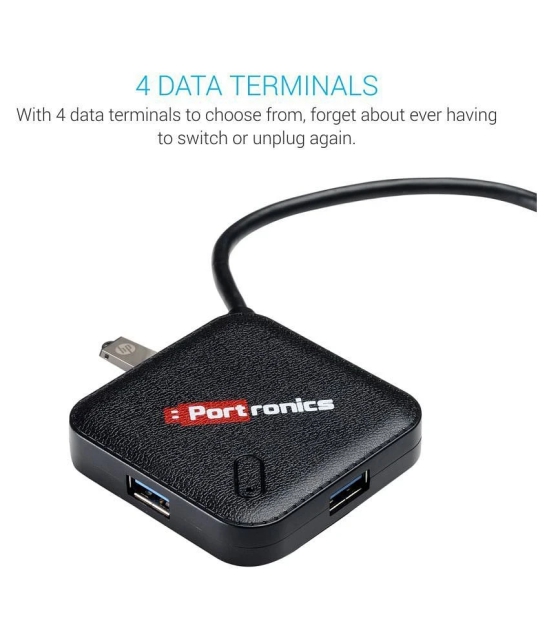 Portronics M Port 34 for MAC:USB port 3.0 Mac ,Silver (POR 696)