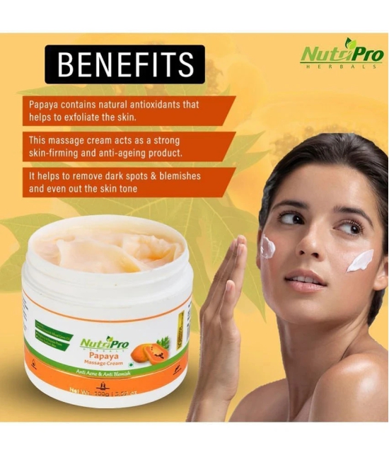 NutirPro Papaya Massage Cream With 5in1 Face Massager | Aloe Vera Extract, Papaya Extract,150GM