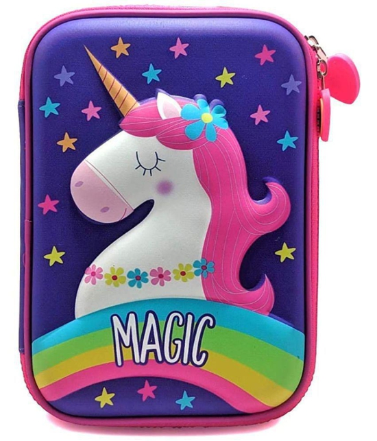 SHB Multipurpose Case Pencil Pouch Box for Kids Gifting School Home Storage (Eva Hard Top, Magic Unicorn Star)