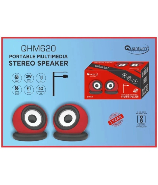 Quantum 620 2.0 Speakers - Red - Red