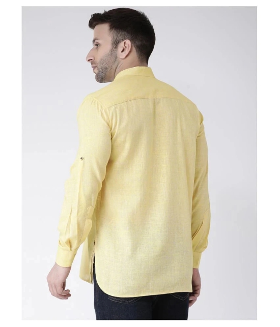 Hangup Yellow Linen Kurta - None