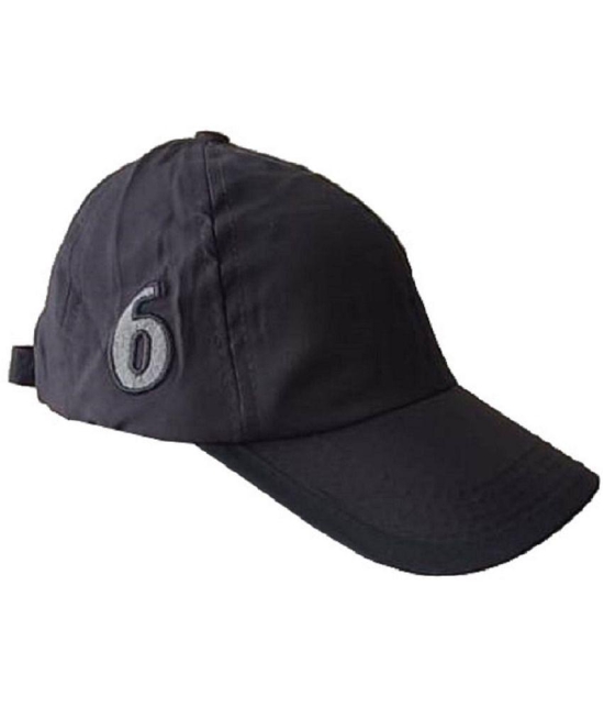 Whyme Fashion Black Embroidered Cotton Caps - Black