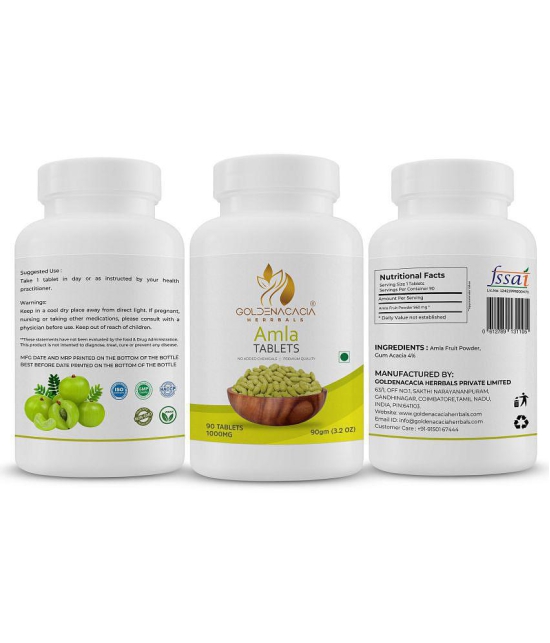 GOLDENACACIA HERRBALS Amla 1000mg 90 Tablets Tablets 1 no.s