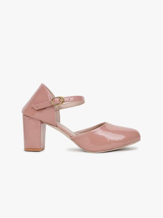 FRONT CLOSE PINK HEELS