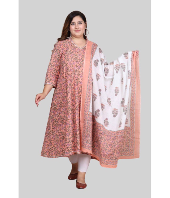 miravan - Orange Cotton Women's Anarkali Kurti ( Pack of 1 ) - None