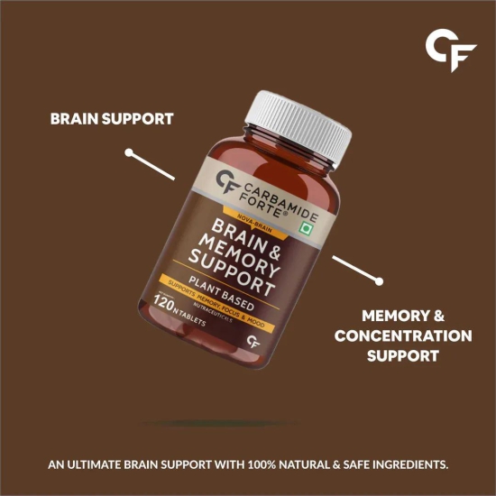 Ayurhill CF Brain Support Supplement with Brahmi, Bacopa Monnieri, Ginkgo Biloba, Ashwagandha & Shankhpushpi -120 Veg Tablets