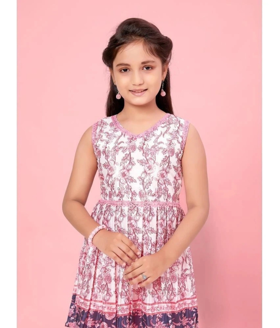 Aarika Pink Silk Girls Patiala Kurta Set ( Pack of 1 ) - None