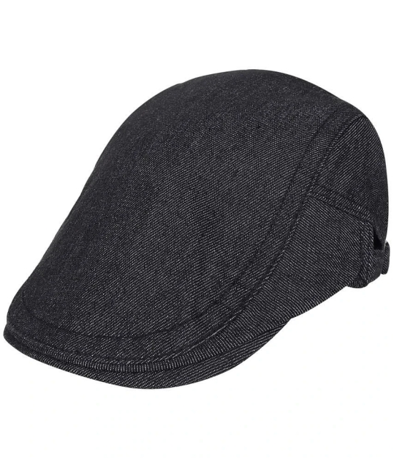 Zacharias Black Cotton Mens Cap ( Pack of 1 ) - Black