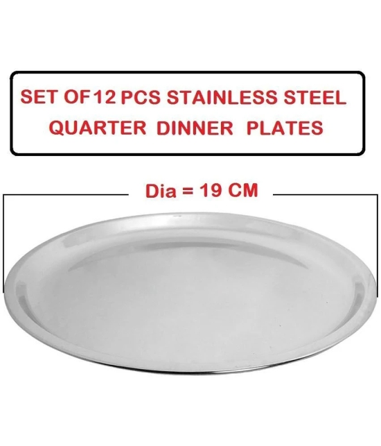 A & H ENTERPRISES 12 Pcs Stainless Steel Steel Quarter Plate - Steel