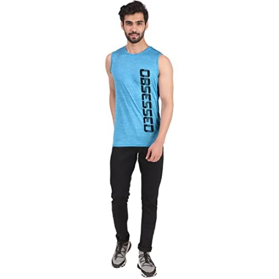 London Hills - Regular Fit Graphic Print Men Round Neck Sleeveless T-Shirt