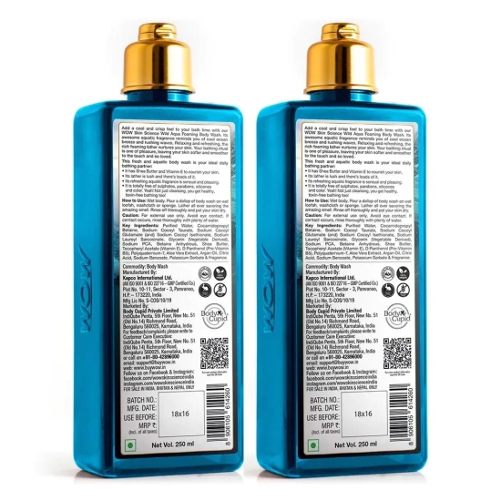 Wild Aqua Foaming Body Wash 250 ml - PACK OF 2