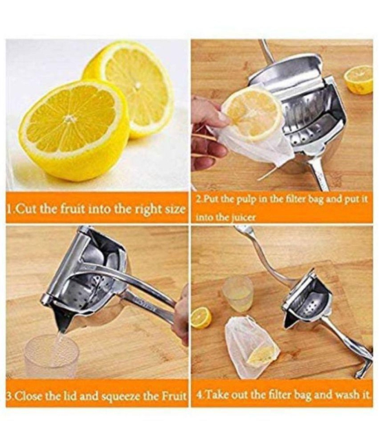 HOMETALAS Fruit Squeezer Silver Manual Juicer - Silver