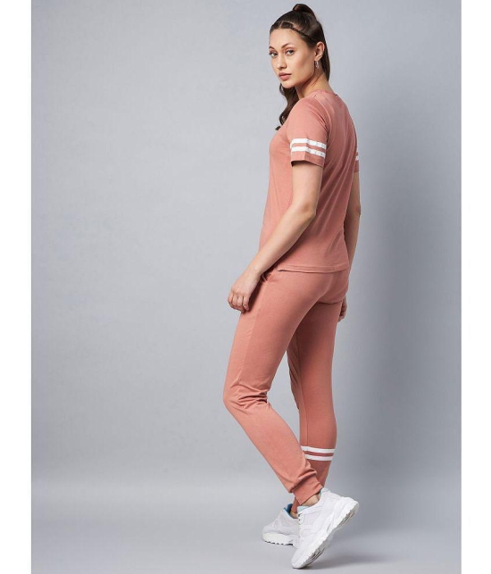 StyleStone Pink Cotton Stripes Tracksuit - Single - None