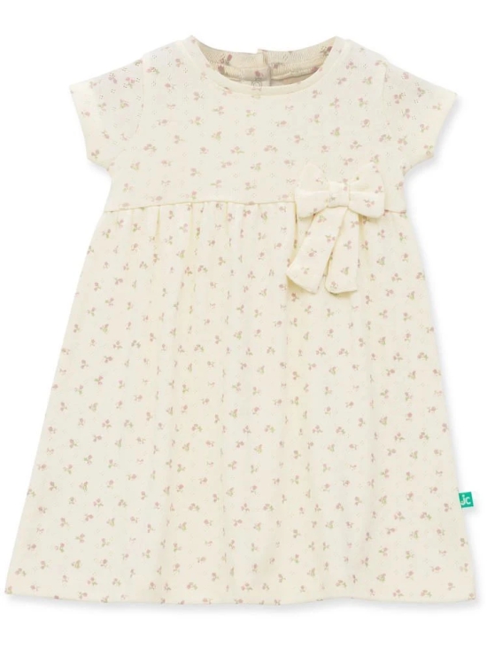 Juscubs Off White Cotton Girls Frock ( Pack of 1 ) - None