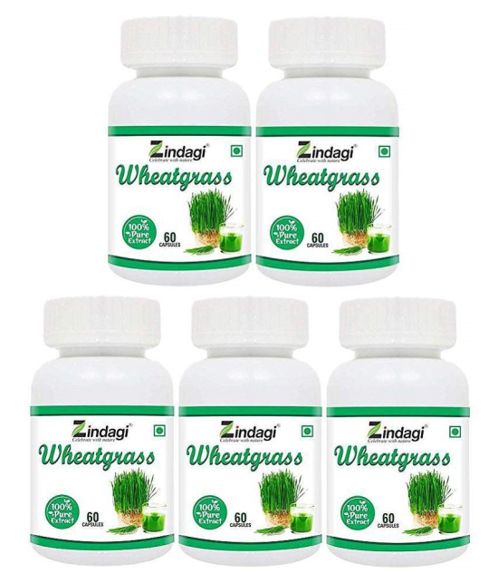 Zindagi wheatgrass capsule 300 gm Multivitamins Capsule Pack of 5