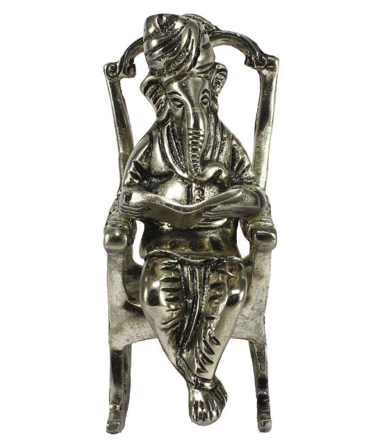 eCraftIndia Showpiece Steel Ganesha Idol 7 x 12 cms Pack of 1