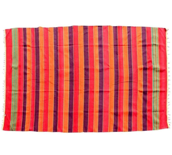 AYUS Textiles Solapuri 100% Cotton Carpet/Satranji/Bhavani Rug Dari Galicha Multicolour (Size 55 x 85 Inch) [ Set of 1 Piece ]