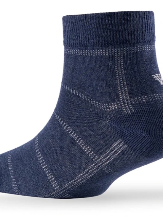 Men Pack Of 2 Patterned Cotton Ankle Length Socks