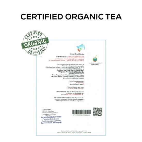 Sanatan Organic Hibiscus Rosemary Haiir Love Green Tea- 20 sachets