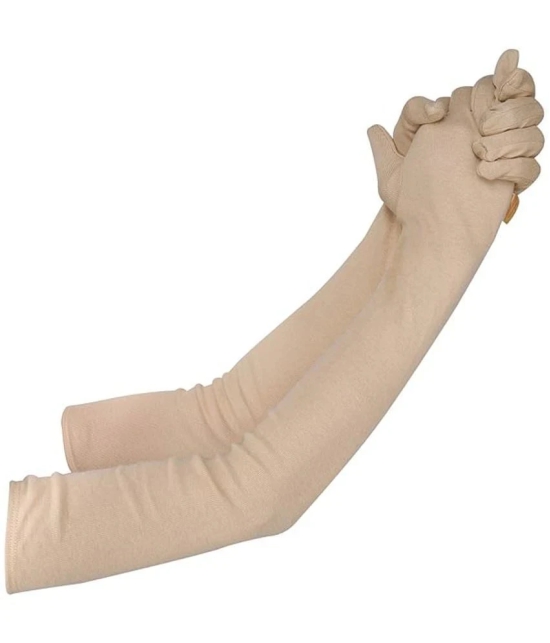 ZAYSOO Beige Cotton Mens Biker Gloves ( Pack of 1 ) - Beige