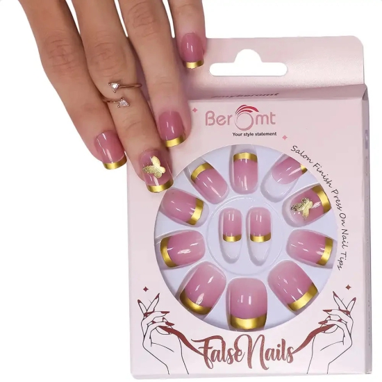 PARTY NAILS BUTTERFLY CHARM (NAIL KIT INCLUDED)-Gold