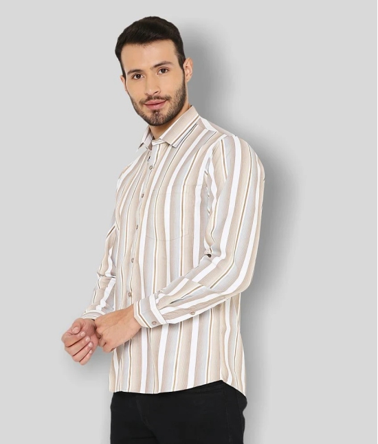 Maharaja - Brown Cotton Blend Slim Fit Mens Formal Shirt ( Pack of 1 ) - None