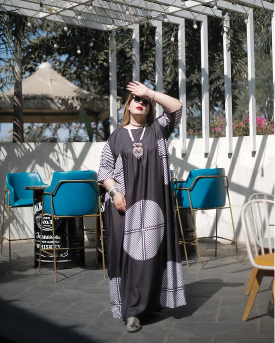 Copy of Summer Special Rayon Cotton Kaftan Dress-L