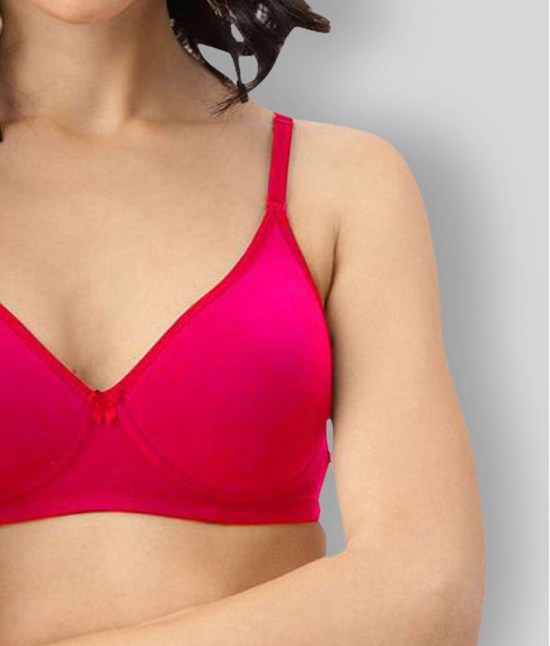 Tkeshto - Multicolor Cotton Non - Padded Women's T-Shirt Bra ( Pack of 3 ) - 34