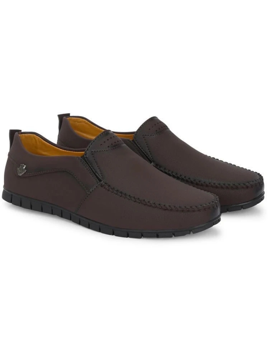 Leeport Brown Mens Slip-on Shoes - None