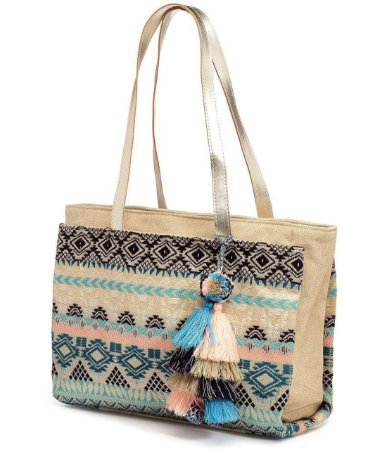 Anekaant - Beige Cotton Tote Bag - Beige