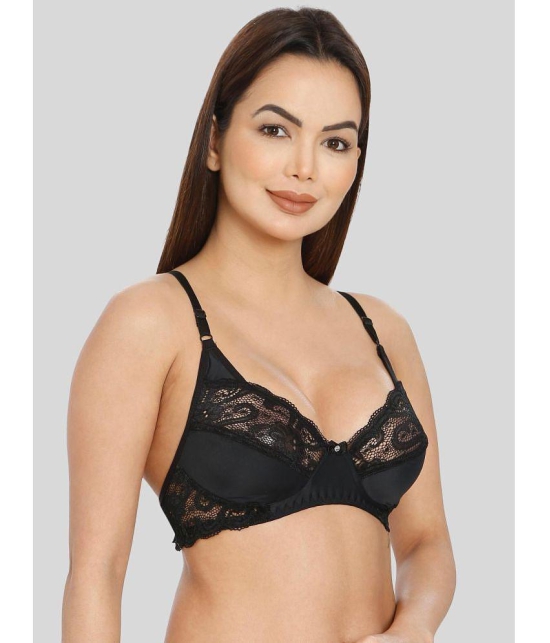 ILRASO - Black Lace Non Padded Women's T-Shirt Bra ( Pack of 1 ) - None