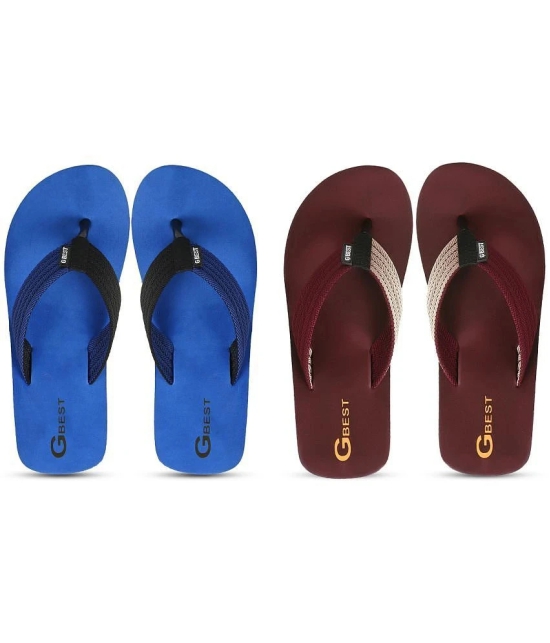 GBest Multicolor Mens Thong Flip Flop - None