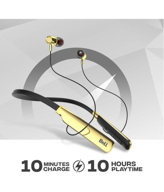 Bell  BLBHS 185  Bluetooth Bluetooth Earphone In Ear Powerfull Bass Gold