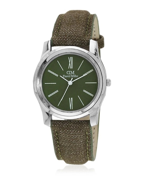 David Miller Green Dial Green Fabric Strap Mens Watch - DMRCW4