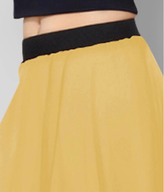 Sttoffa - Yellow Georgette Womens A-Line Skirt ( Pack of 1 ) - 38