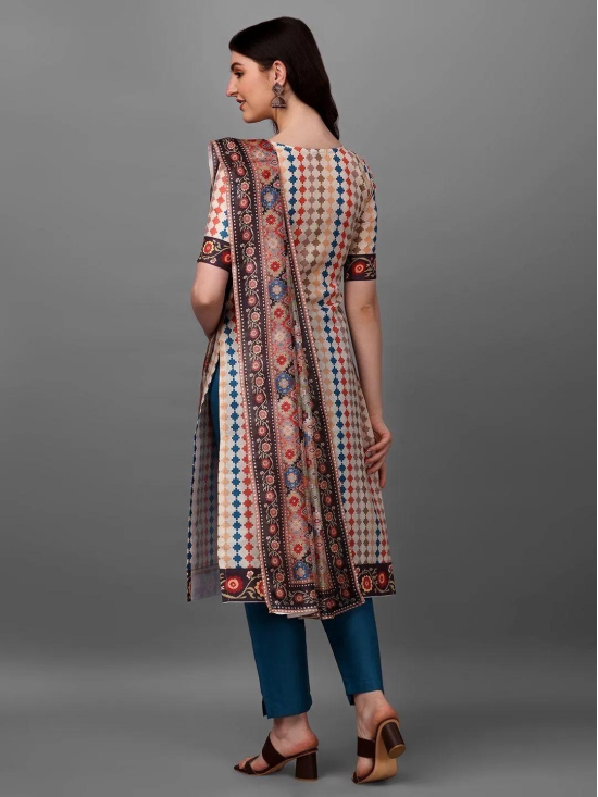 Straight Printed Round Neck Women Kurta Set-M