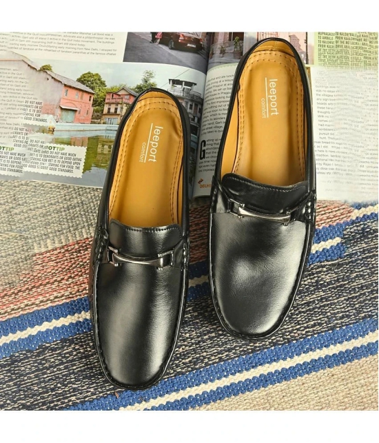 Leeport - Black Mens Penny loafers - 8