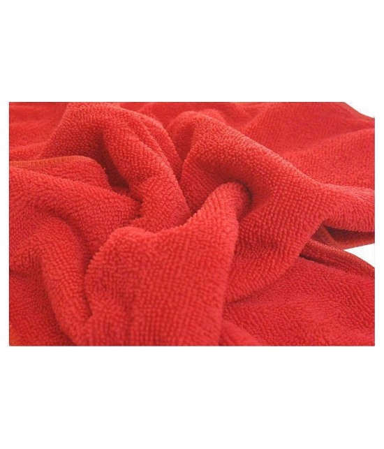 INGENS Microfiber Cleaning Cloths,40x40cms 250GSM RED-Colour! Highly Absorbent, Lint and Streak Free, Multi -Purpose Wash Cloth for Kitchen, Car, Window, Stainless Steel, Silverware.(Pack of